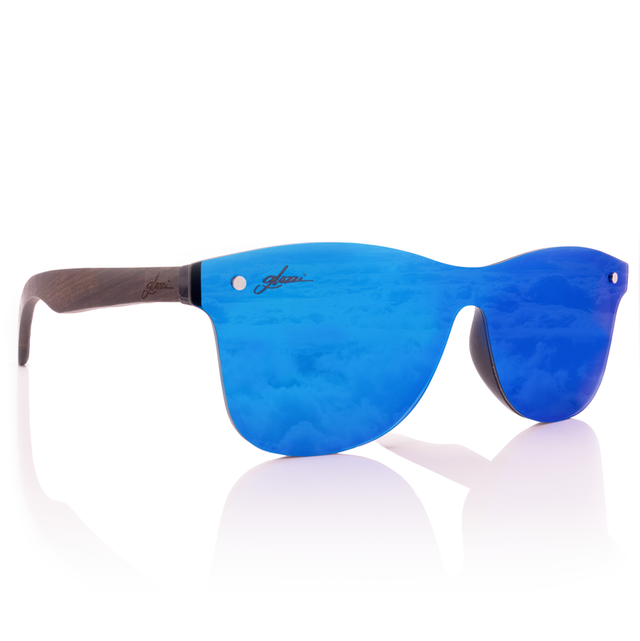glozzi Miami – Ebony Blue Miami Holz Sonnenbrille 