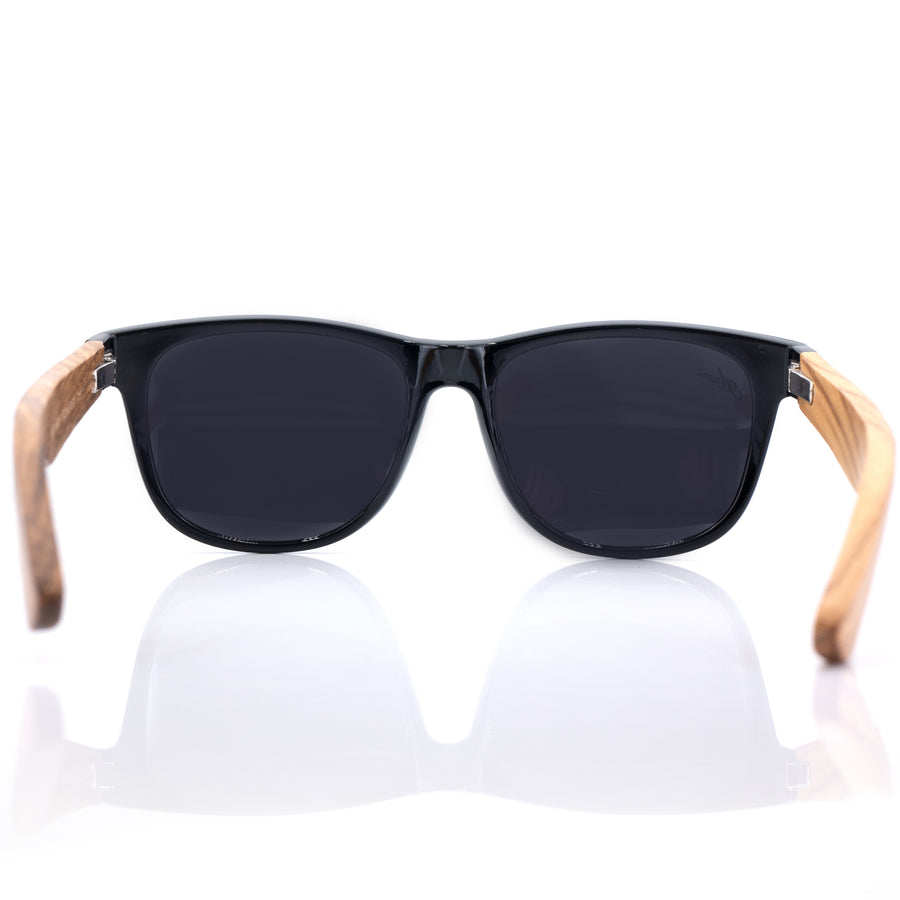 glozzi The Classic - Zebrano Wayfarer Holz Sonnenbrille 