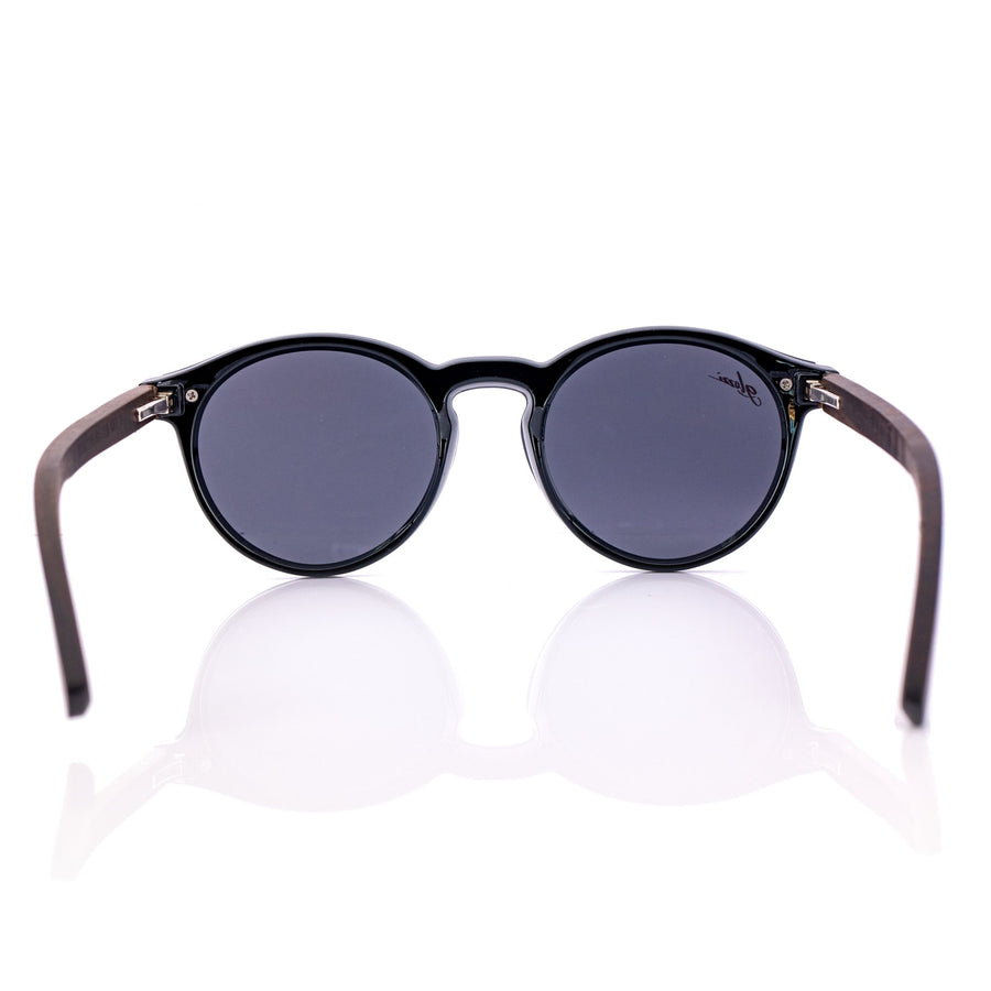 glozzi Daisy – Ebony Blue Daisy Holz Sonnenbrille 