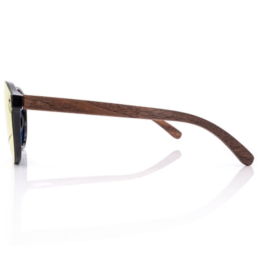 glozzi Daisy – Walnut Red Daisy Holz Sonnenbrille 