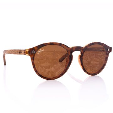 glozzi Daisy – Zebrano Havanna Daisy Holz Sonnenbrille 