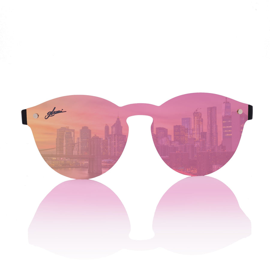 glozzi Daisy – Zebrano Pink Daisy Holz Sonnenbrille 