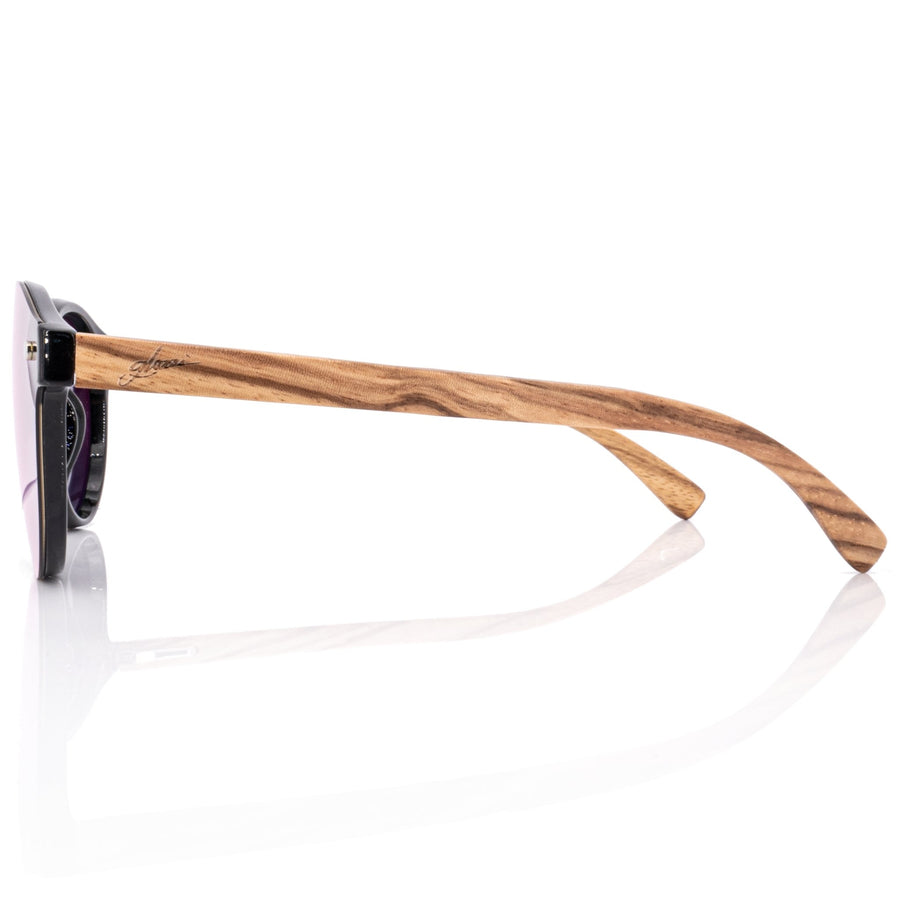 glozzi Daisy – Zebrano Pink Daisy Holz Sonnenbrille 