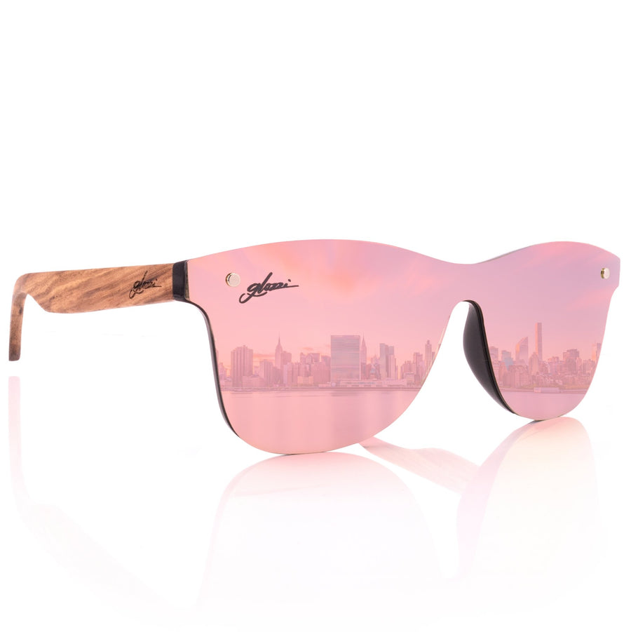 glozzi Miami – Zebrano Pink Miami Holz Sonnenbrille 