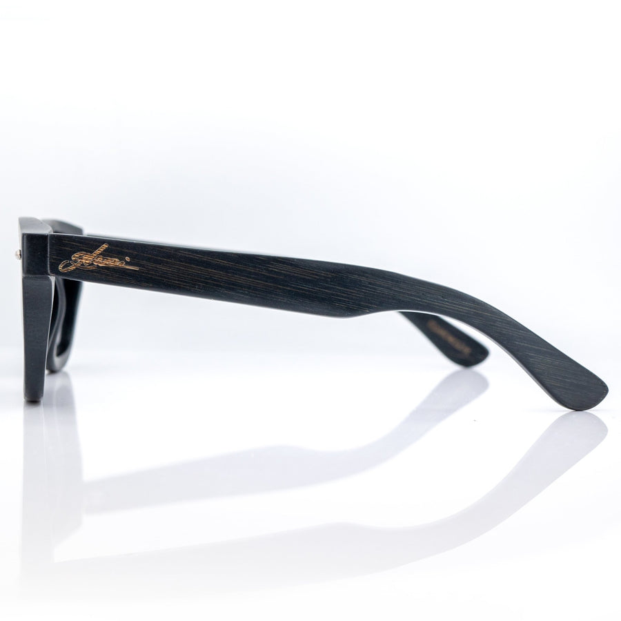 glozzi The Adventurer - Black Bamboo Bambus Sonnenbrille Wayfarer 