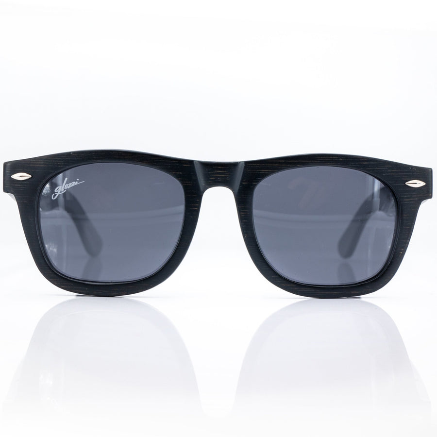 glozzi The Adventurer - Black Bamboo Bambus Sonnenbrille Wayfarer 