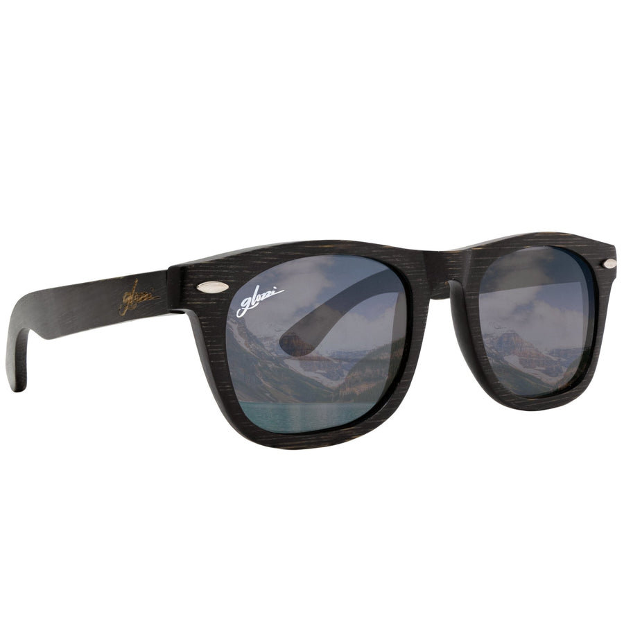 glozzi The Adventurer - Black Bamboo Bambus Sonnenbrille Wayfarer 