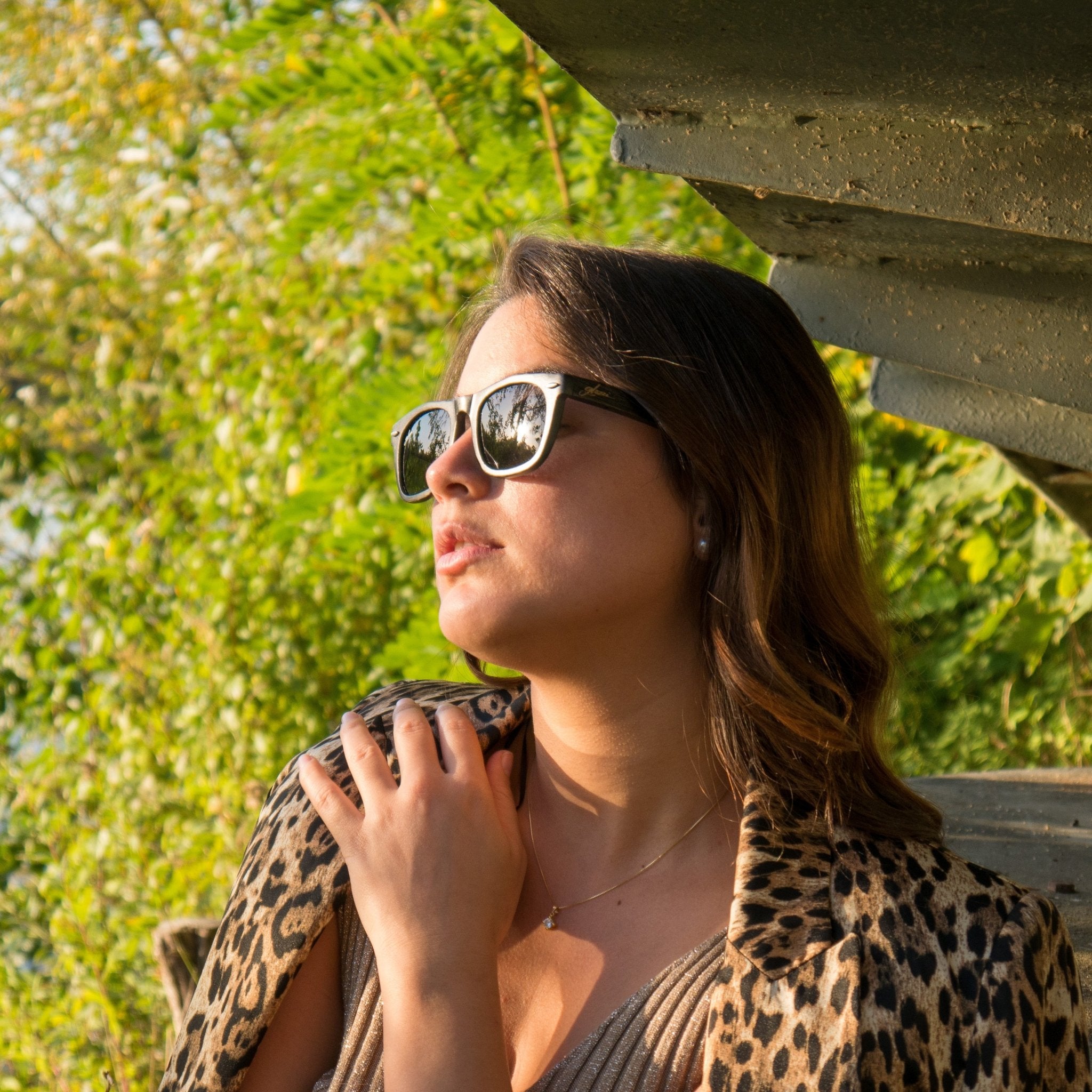 Bambus Holz Sonnenbrille für Damen und Herren von glozzi