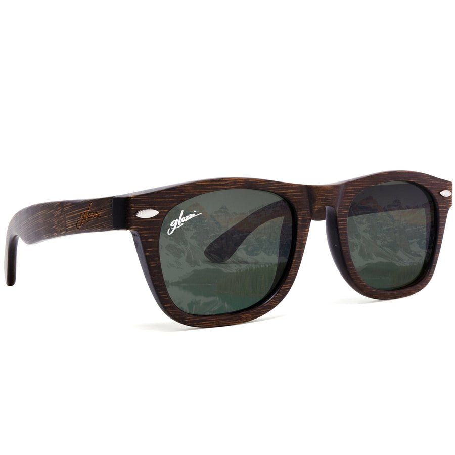 glozzi The Adventurer - Brown Bamboo Bambus Sonnenbrille Wayfarer 