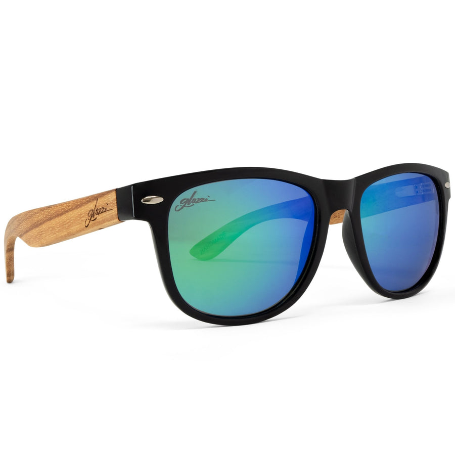 glozzi The Classic - Zebrano Mirror Wayfarer Holz Sonnenbrille 